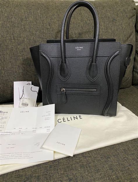 celine micro drummed leather|Celine leather luggage.